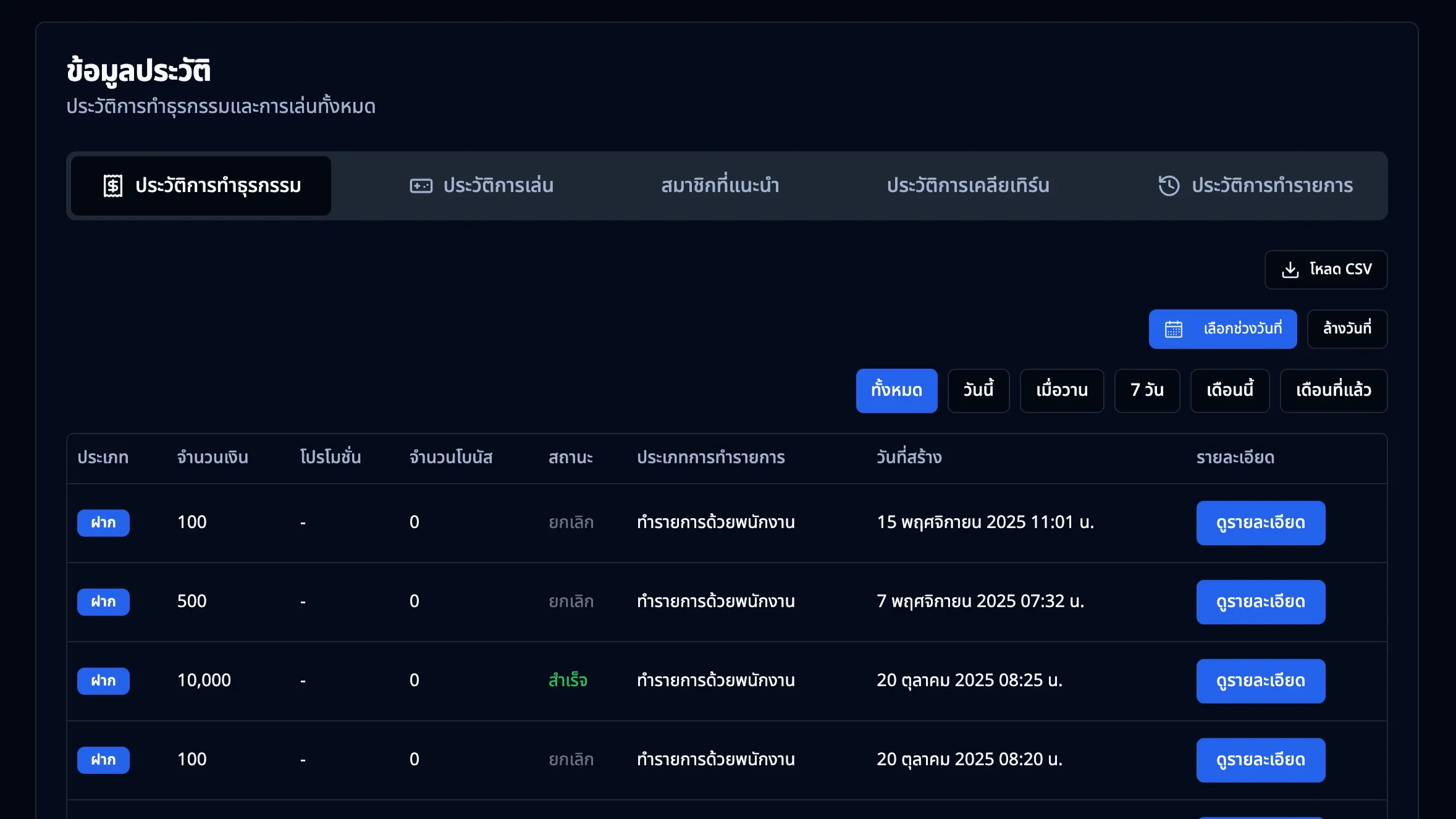 Log กิจกรรม